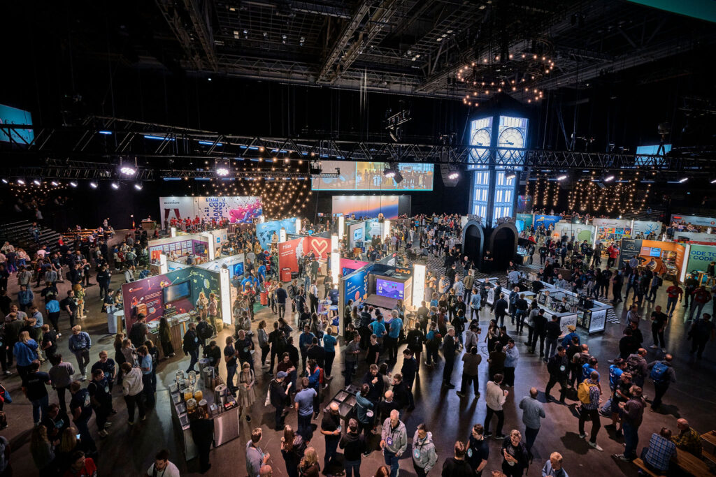 conference floor with partners and participants